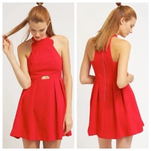 NWOT BCBGeneration Vibrant Red Mini Dress - Picture 2 of 11